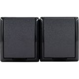 REV - 0007091900 - Opbouwcontactdoos - Antraciet - IP44 - 250 Volt - 16 Ampère