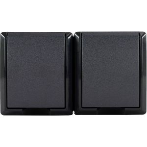 REV - 0007091900 - Opbouwcontactdoos - Antraciet - IP44 - 250 Volt - 16 Ampère