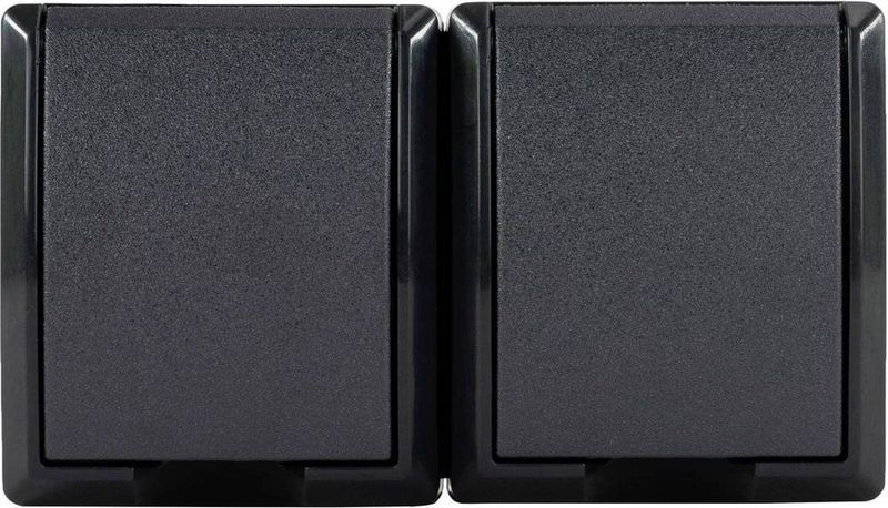 REV - 0007091900 - Opbouwcontactdoos - Antraciet - IP44 - 250 Volt - 16 Ampère