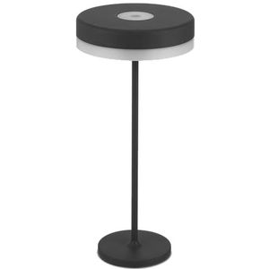 REV DISK Tafellamp, tafellamp, bureaulamp, bedlampje dimbaar, 200 lm, 2W, batterij 4000 mAh, IP54, zwart