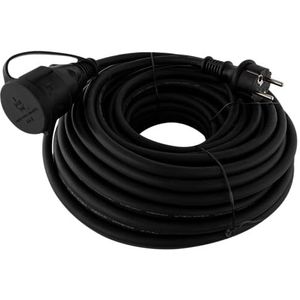 REV Verlengkabel voor buiten, waterdicht, IP44, 3680 W, 16 A, zwart, 25 m