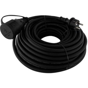 REV Verlengkabel 25 m buiten, verlengkabel buiten waterd. IP44, 3680W, 16A, zwart