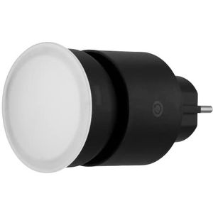 REV – LED-stekkerlamp 4-traps dimbaar – 10 W, 850 lm, 3000 K, stekkerlamp met touch-schakelaar, stekkerlamp voor het aansluiten in stopcontacten, verlengkabels en meervoudige stopcontacten (antraciet)