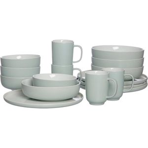 Ritzenhoff & Breker Kombiservice  16-teilig  Jasper ¦ türkis/petrol ¦ Steinzeug/Steingut ¦ Maße (cm): B: 38 H: 34 Küchenzubehör - Sconto