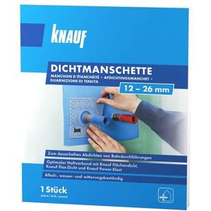 Knauf Afdichtmanchet voor het duurzaam afdichten van buisdoorvoeringen, voor buisdiameters van 12-26 mm, water- en weerbestendig
