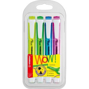 STABILO Swing Cool - Markeerstift - Etui Met 4 Kleuren - Neon