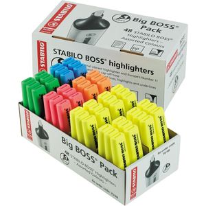 STABILO BOSS ORIGINAL - Big BOSS Pack met 48 geassorteerde kleuren