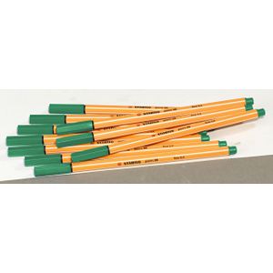 Fineliner stabilo point 88/36 f smaragdgroen | 10 stuks