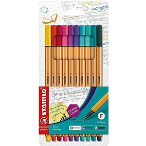 Fineliner - STABILO point 88 - 10 stuks - speciale kleuren