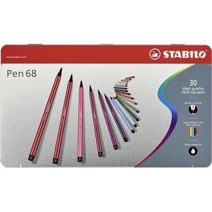 STABILO Pen 68 - Viltstift - 30 Kleuren - Metalen Etui