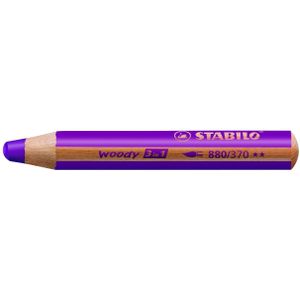 5 x Stabilo Holzfarbstift woody 3 in 1 Kartonetui mit 6 Stiften und 1