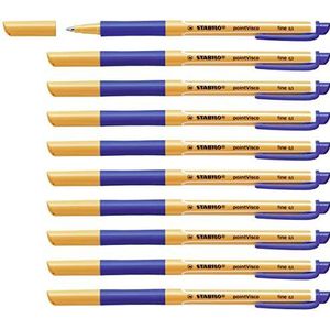 STABILO® rollerbalpen PointVisco®, blauw, 10 stuks
