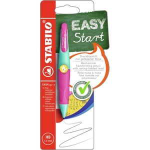 STABILO EASYergo 1.4 - Ergonomisch Vulpotlood - Linkshandig - Navulbaar - Turquoise/Neon Roze - Dunne Potloodvulling 1,4 mm