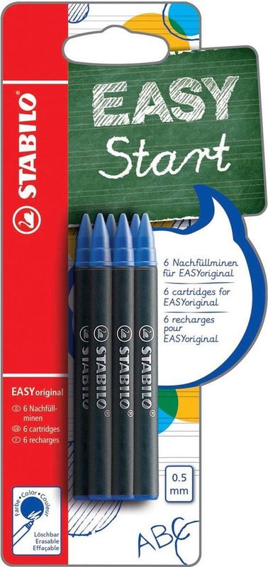 STABILO EASYoriginal Penvulling Medium Blauw Blister 6 stuks