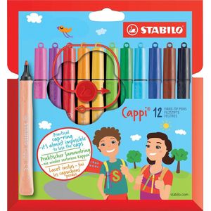 Viltstift STABILO Cappi 168 etui à 12 kleuren - 6 stuks