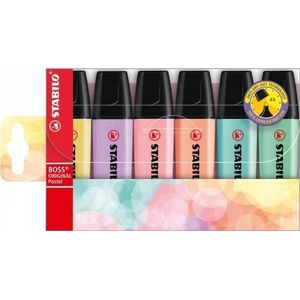 Stabilo - Boss Original - Markeerstift - Pastelkleuren - Etui met 6 Stuks