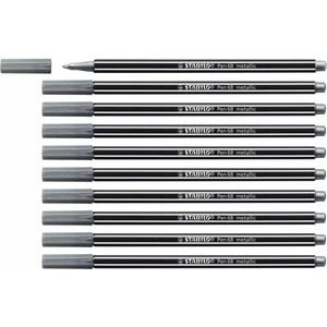 Viltstift STABILO Pen 68/805 Metallic Zilver - 10 Stuks