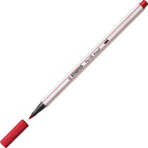 10 x Stabilo Premium-Filzstift mit Pinselspitze Pen 68 brush dunkelrot