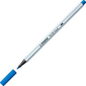 10 x Stabilo Premium-Filzstift mit Pinselspitze Pen 68 brush dunkelbla