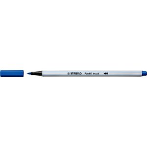 Premium Viltstift met penseelpunt voor variabele lijndiktes - STABILO Pen 68 brush - 10 stuks - donker blauw