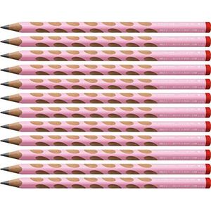 STABILO - EASYgraph - Grafietpotlood - Pastel Roze - 12 Stuks - Hardheid HB