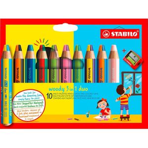 Stabilo Woody duocolour set 10st