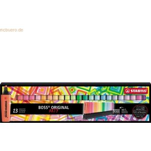 STABILO Boss Original Markeerstift deskset - ARTY 23 Stuks - 9 Standaard + 14 Pastel Kleuren