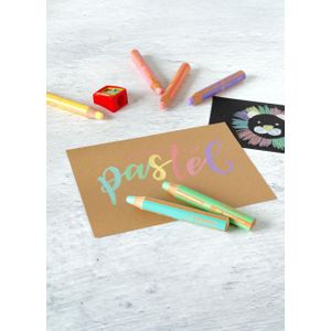 STABILO Woody 3 in 1 - Multitalent Kleurpotlood - Etui Met 6 Pastel Kleuren Incl. Puntenslijper