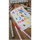 STABILO Pen 68 brush ARTY, 30 Farben, Gemischte Farben, Pinselspitze, Faser, Gemischte Farben, Hexagonal