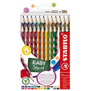 STABILO EASYcolors - Ergonomisch Kleurpotlood - Linkshandig - Extra Dikke 4.2 mm Kern - Set Met 24 Kleuren