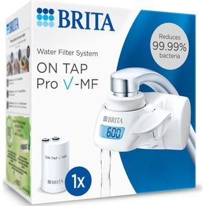 Brita On Tap Pro V-MF Waterfiltersysteem Inclusief 1 V-filter (600L) - Puur drinkwater, vermindert bacteriën, chloor & lood