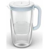 BRITA Blauwe glazen karaf (2,5 l) + 1 MAXTRA PRO All-in-1 filterpatroon - Nieuwe MAXTRA +, Plus - vermindert chloor, bepaalde pesticiden, herbiciden, medicijnresten en tandsteen