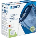BRITA Marella Kan met 1 PRO Filter Blauw - 2.4L
