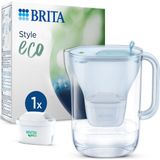 BRITA Style Eco Cool Duurzame Waterfilterkan met 1 MAXTRA PRO ALL-IN-1 Filterpatroon - 2,4L - Blauw - Voordeelverpakking | Cashback: €10 Terug Alleen in België!