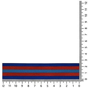 Kuny 30188-0025-0001 lint, 0001 blauw/rood, 20 m x 25 mm