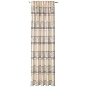 Deko Trends Sjaal met lussen van stof wit en beige 245 x 146 x 0,1 cm