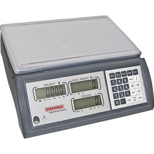 Soehnle Telweegschaal, met drie displayvelden, weegbereik tot 6 kg, afleesbaarheid 0,2 g, weegplaat 360 x 240 mm