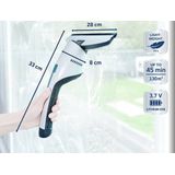 Leifheit Raamstofzuiger Nemo Set met Badmondstuk en Muurbevestiging - Ruitenreiniger - Wit