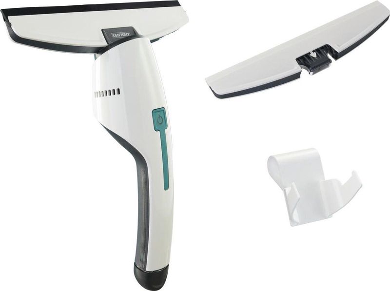 Leifheit Raamstofzuiger Nemo Set met Badmondstuk en Muurbevestiging - Ruitenreiniger - Wit