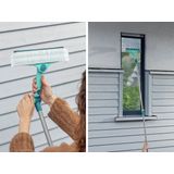 Leifheit raamwisser 3in1 - met telescoopsteel en draaiknop (110-190 cm) - 32 cm wisbreedte - click system