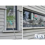 Leifheit raamwisser 3in1 - met telescoopsteel en draaiknop (110-190 cm) - 32 cm wisbreedte - click system