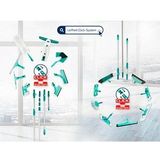 Leifheit raamwisser 3in1 - met telescoopsteel en draaiknop (110-190 cm) - 32 cm wisbreedte - click system