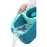 Leifheit Clean Twist Disc Mop Ergo - Dweil set compleet systeem met wieltjes - 6 liter