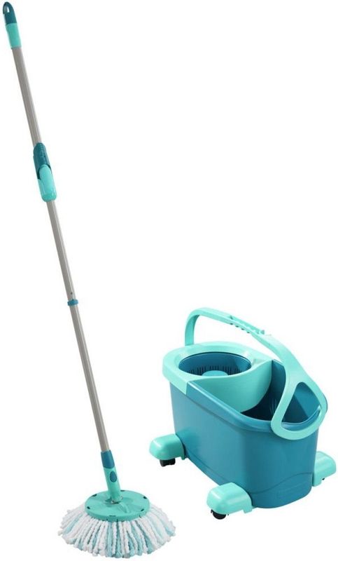 Leifheit - Clean Twist Disc Mop Ergo - Dweil Set Compleet Systeem - Met Wieltjes