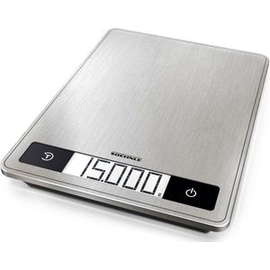 Soehnle Page Profi 200, Elektronische Küchenwaage, 15 kg, 1 g, Edelstahl, Edelstahl, Glas