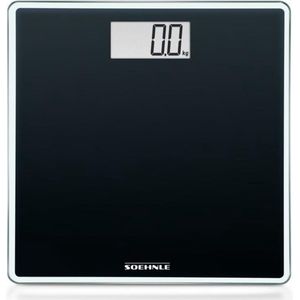 Soehnle Personenweegschaal Digitaal Style Sense Compact 100 – Zwart – Tot 180 Kg - Incl. Batterijen