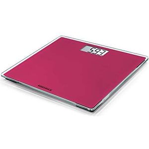 Soehnle Style Sense Compact 200 roze, digitale personenweegschaal in compact formaat, weegschaal met goed leesbaar lcd-scherm, personenweegschaal in extra vlak design