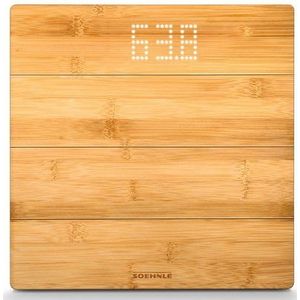 Soehnle personenweegschaal digitaal Style Sense Bamboo Magic - tot 180 kg - incl. batterijen