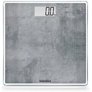 Soehnle personenweegschaal digitaal Style Sense Compact 300 - Betonlook - tot 180 kg - incl. batterijen