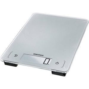 Soehnle keukenweegschaal Page Aqua Proof - digitaal - waterproof - 1 gram nauwkeurig - tot 10 kg - zilver